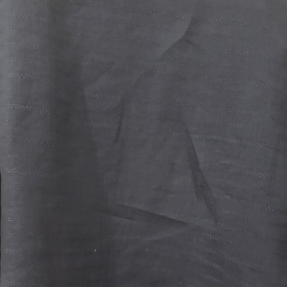 Navy Ruffled Wrap Linen Blouse - Picture 9 of 10